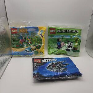 3 Pack Legos Star wars, Minecraft, Animal Crossing (NWT)